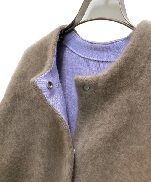ELENDEEK（エレンディーク）ELENDEEK (エレンディーク) ラクーンミックスウールカーディガン ブラウン サイズ:FREEの古着・服飾アイテム