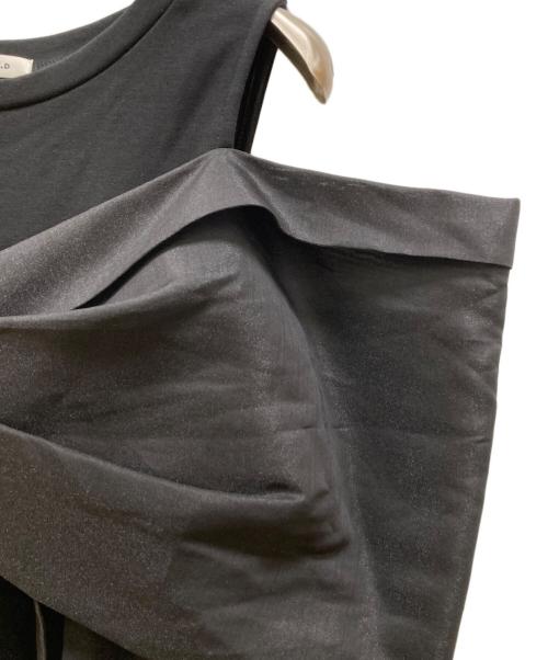 FRAY ID（フレイ アイディー）FRAY ID (フレイ アイディー) カットコンビペプラムトップス ブラック サイズ:不明の古着・服飾アイテム