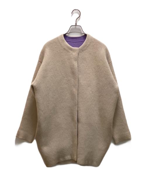 ELENDEEK（エレンディーク）ELENDEEK (エレンディーク) ラクーンミックスウールカーディガン ベージュ サイズ:Freeの古着・服飾アイテム