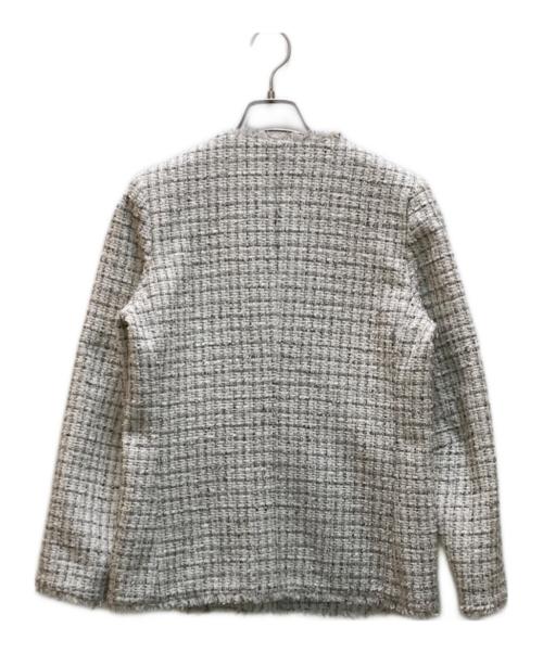 PLST（プラステ）PLST (プラステ) ツイードミドルジャケット ホワイト サイズ:Sの古着・服飾アイテム