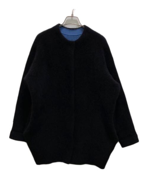 ELENDEEK（エレンディーク）ELENDEEK (エレンディーク) ラクーンミックスウールカーディガン ブラック サイズ:FREEの古着・服飾アイテム