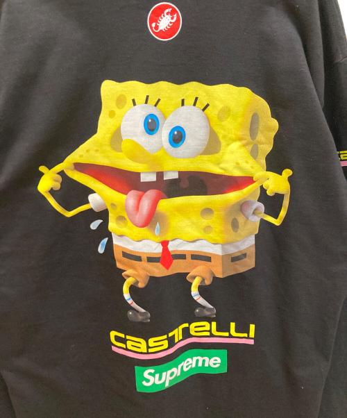 SUPREME（シュプリーム）SUPREME (シュプリーム) SPONGEBOB (スポンジボブ) スポンジ ボブ カステッリ レーシング L/S カットソー ブラック サイズ:Lの古着・服飾アイテム