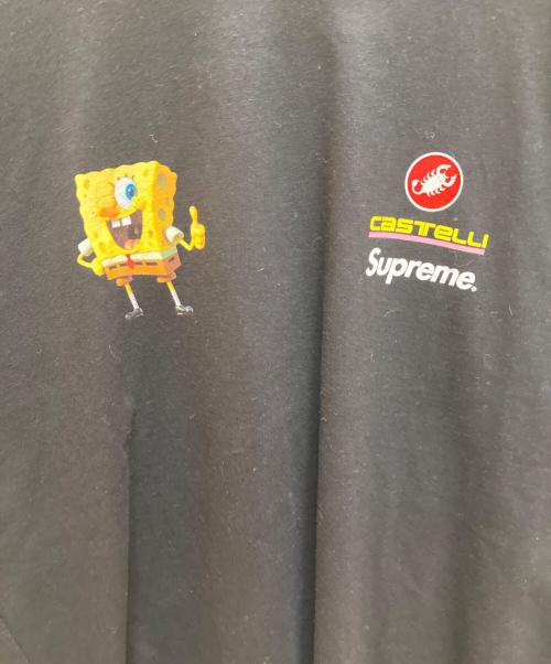 SUPREME（シュプリーム）SUPREME (シュプリーム) SPONGEBOB (スポンジボブ) スポンジ ボブ カステッリ レーシング L/S カットソー ブラック サイズ:Lの古着・服飾アイテム