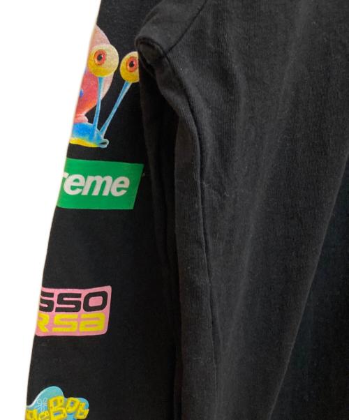 SUPREME（シュプリーム）SUPREME (シュプリーム) SPONGEBOB (スポンジボブ) スポンジ ボブ カステッリ レーシング L/S カットソー ブラック サイズ:Lの古着・服飾アイテム
