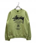 stussyステューシー）の古着「world tour sweat shirts」｜グリーン