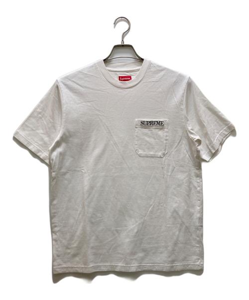 SUPREME（シュプリーム）Supreme (シュプリーム) ロゴ刺繍ポケットTシャツ ホワイト サイズ:Sの古着・服飾アイテム