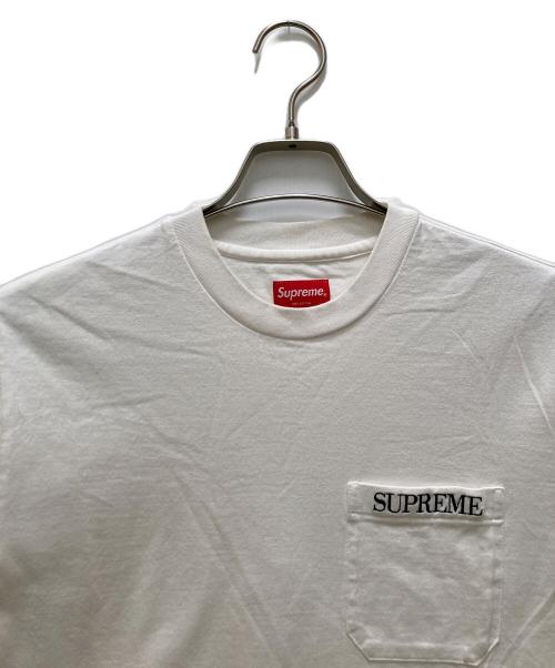 SUPREME（シュプリーム）Supreme (シュプリーム) ロゴ刺繍ポケットTシャツ ホワイト サイズ:Sの古着・服飾アイテム