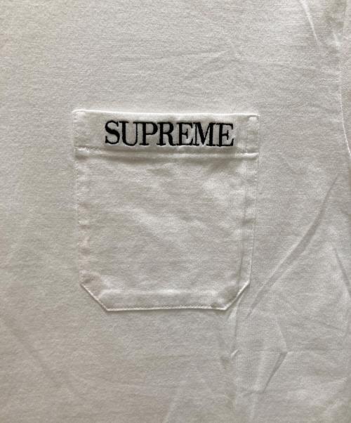 SUPREME（シュプリーム）Supreme (シュプリーム) ロゴ刺繍ポケットTシャツ ホワイト サイズ:Sの古着・服飾アイテム
