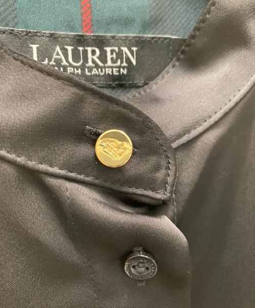 LAUREN RALPH LAUREN（ローレンラルフローレン）LAUREN RALPH LAUREN (ローレンラルフローレン) ブラックウォッチ バンドカラーブラウスワンピース グリーン×ブルーの古着・服飾アイテム