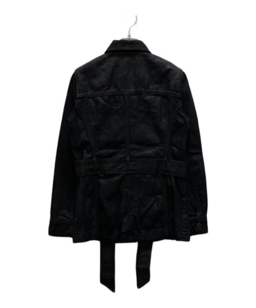 LAUREN RALPH LAUREN（ローレンラルフローレン）LAUREN RALPH LAUREN (ローレンラルフローレン) コーティングデニムトラッカージャケット ブラック サイズ:00の古着・服飾アイテム