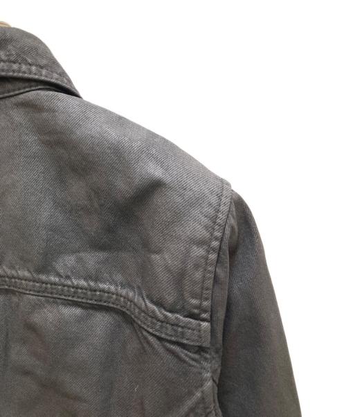 LAUREN RALPH LAUREN（ローレンラルフローレン）LAUREN RALPH LAUREN (ローレンラルフローレン) コーティングデニムトラッカージャケット ブラック サイズ:00の古着・服飾アイテム