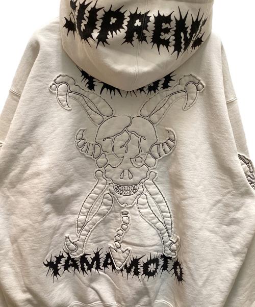 Y's（ワイズ）Y's (ワイズ) SUPREME (シュプリーム) コラボスカルデザインジップアップフーディー ベージュ サイズ:L(04)の古着・服飾アイテム