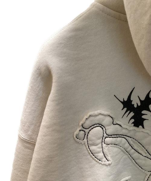 Y's（ワイズ）Y's (ワイズ) SUPREME (シュプリーム) コラボスカルデザインジップアップフーディー ベージュ サイズ:L(04)の古着・服飾アイテム