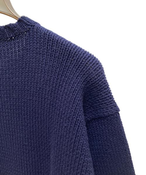 POLO RALPH LAUREN（ポロ・ラルフローレン）POLO RALPH LAUREN (ポロ・ラルフローレン) クルーネックコットンニット ネイビー サイズ:Mの古着・服飾アイテム