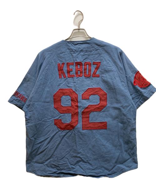 KEBOZ（ケボズ）KEBOZ (ケボズ) ベースボールシャツ ブルー サイズ:Ⅼの古着・服飾アイテム