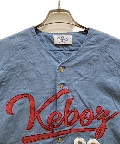 KEBOZ（ケボズ）KEBOZ (ケボズ) ベースボールシャツ ブルー サイズ:Ⅼの古着・服飾アイテム