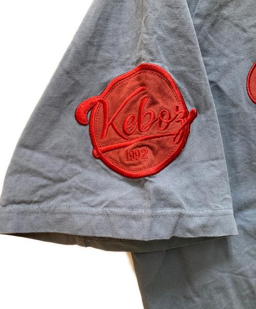 KEBOZ（ケボズ）KEBOZ (ケボズ) ベースボールシャツ ブルー サイズ:Ⅼの古着・服飾アイテム