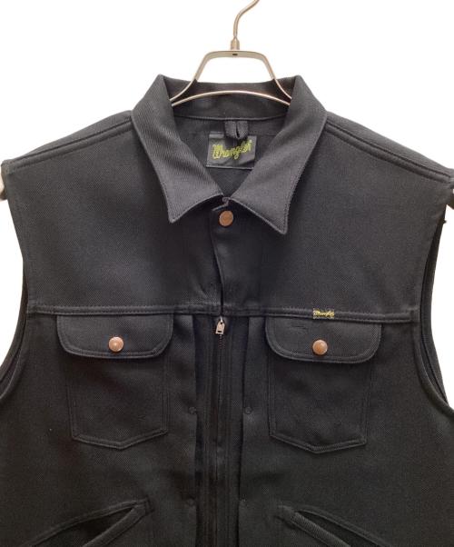Wrangler（ラングラー）Wrangler (ラングラー) WEGO (ウィゴー) 別注Wrangler vest ブラック サイズ:Ⅼの古着・服飾アイテム