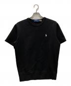 POLO RALPH LAURENポロ・ラルフローレン）の古着「半袖スウエットシャツ」｜ブラック