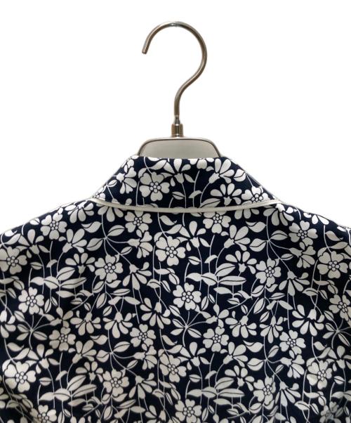 BROOKS BROTHERS（ブルックスブラザーズ）BROOKS BROTHERS (ブルックスブラザーズ) 花柄シャツワンピース ネイビー×ホワイト サイズ:2の古着・服飾アイテム