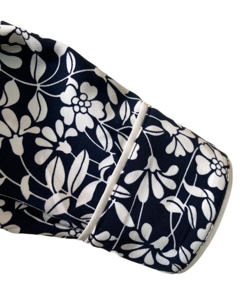 BROOKS BROTHERS（ブルックスブラザーズ）BROOKS BROTHERS (ブルックスブラザーズ) 花柄シャツワンピース ネイビー×ホワイト サイズ:2の古着・服飾アイテム