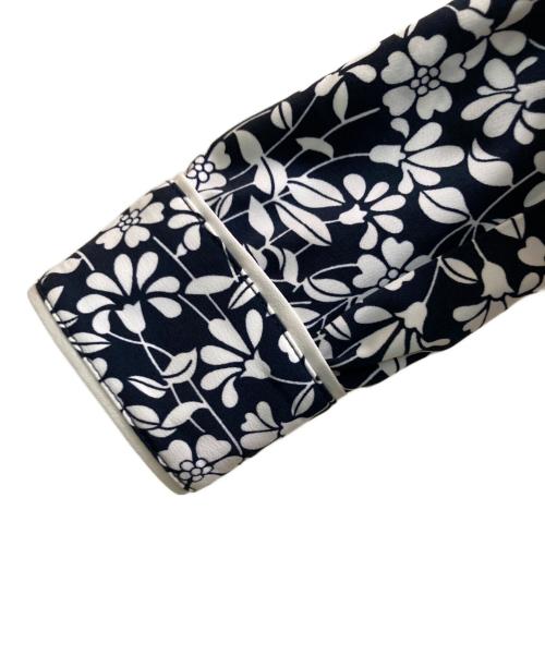 BROOKS BROTHERS（ブルックスブラザーズ）BROOKS BROTHERS (ブルックスブラザーズ) 花柄シャツワンピース ネイビー×ホワイト サイズ:2の古着・服飾アイテム