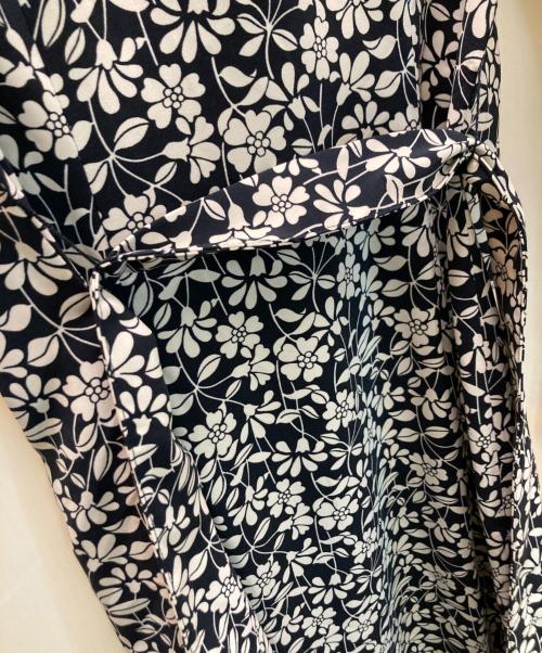 BROOKS BROTHERS（ブルックスブラザーズ）BROOKS BROTHERS (ブルックスブラザーズ) 花柄シャツワンピース ネイビー×ホワイト サイズ:2の古着・服飾アイテム