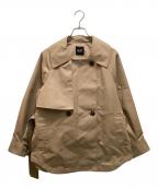 PLSTプラステ）の古着「リラクシーショートトレンチコート」｜ベージュ