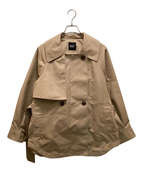 PLST（プラステ）PLST (プラステ) リラクシーショートトレンチコート ベージュ サイズ:Mの古着・服飾アイテム