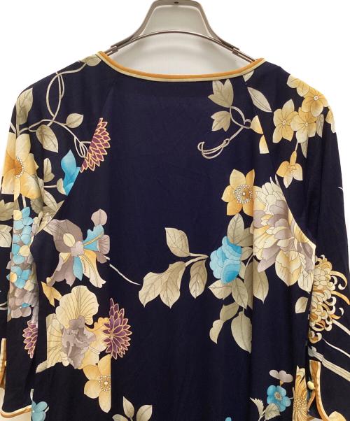 LEONARD（レオナール）LEONARD (レオナール) フラワープリントワンピース ネイビー サイズ:Ⅼの古着・服飾アイテム