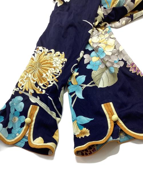 LEONARD（レオナール）LEONARD (レオナール) フラワープリントワンピース ネイビー サイズ:Ⅼの古着・服飾アイテム