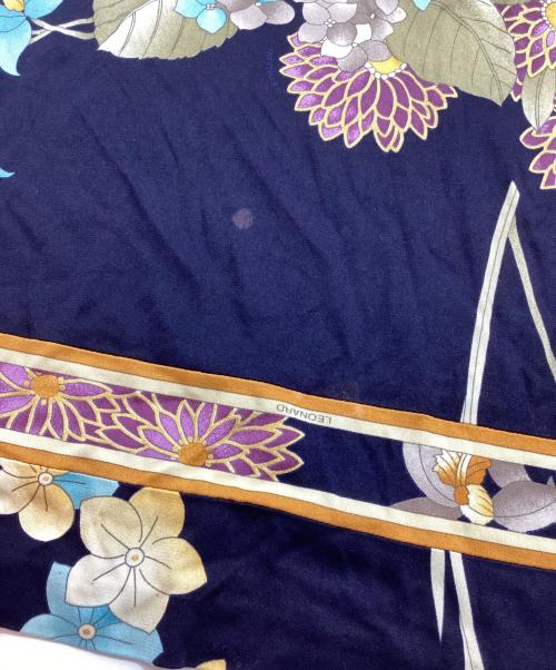 LEONARD（レオナール）LEONARD (レオナール) フラワープリントワンピース ネイビー サイズ:Ⅼの古着・服飾アイテム