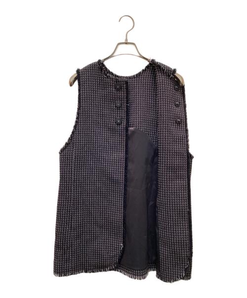 IENA（イエナ）IENA (イエナ) ＆NAVY 2way ツィード ベスト ブラック サイズ:FREEの古着・服飾アイテム