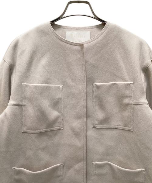 BALLSEY（ボールジィ）BALLSEY (ボールジィ) ニードルジャージー ノーカラージャケット ベージュ サイズ:36の古着・服飾アイテム