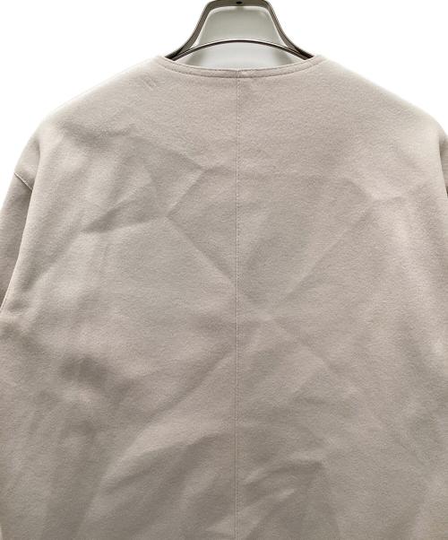 BALLSEY（ボールジィ）BALLSEY (ボールジィ) ニードルジャージー ノーカラージャケット ベージュ サイズ:36の古着・服飾アイテム