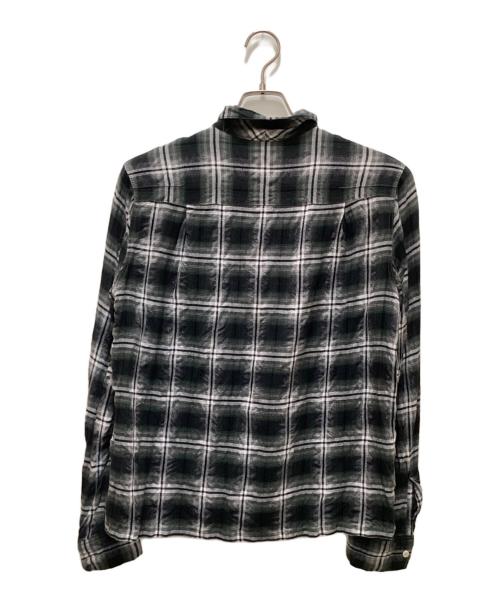 n(n) by NUMBER (N)INE（エヌエヌバイナンバーナイン）n(n) by NUMBER (N)INE (エヌエヌバイナンバーナイン) オンブレチェック オープンカラーシャツ グリーン×ブラック サイズ:2の古着・服飾アイテム