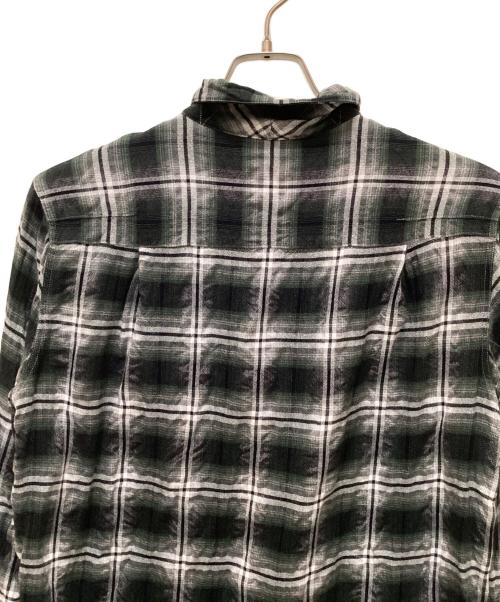 n(n) by NUMBER (N)INE（エヌエヌバイナンバーナイン）n(n) by NUMBER (N)INE (エヌエヌバイナンバーナイン) オンブレチェック オープンカラーシャツ グリーン×ブラック サイズ:2の古着・服飾アイテム