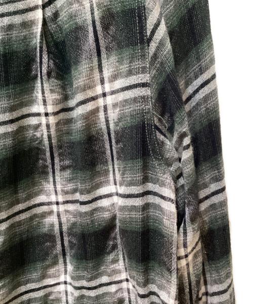 n(n) by NUMBER (N)INE（エヌエヌバイナンバーナイン）n(n) by NUMBER (N)INE (エヌエヌバイナンバーナイン) オンブレチェック オープンカラーシャツ グリーン×ブラック サイズ:2の古着・服飾アイテム