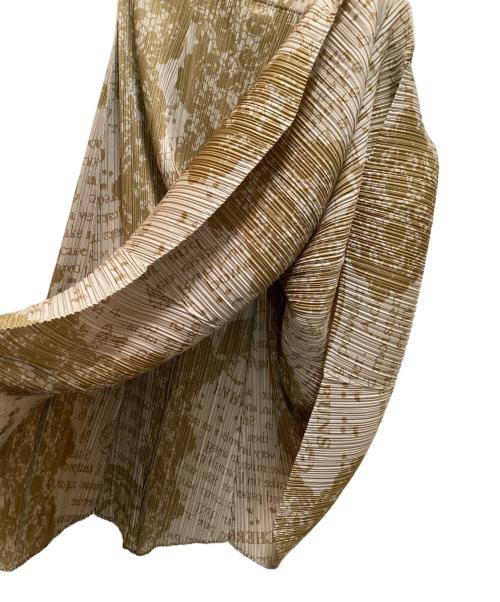 PLEATS PLEASE（プリーツプリーズ）PLEATS PLEASE (プリーツプリーズ) フードレシピロングプリーツスカート ベージュ サイズ:3の古着・服飾アイテム