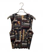 PLEATS PLEASEプリーツプリーズ）の古着「ビリヤードゲームプリーツベスト」｜グレー