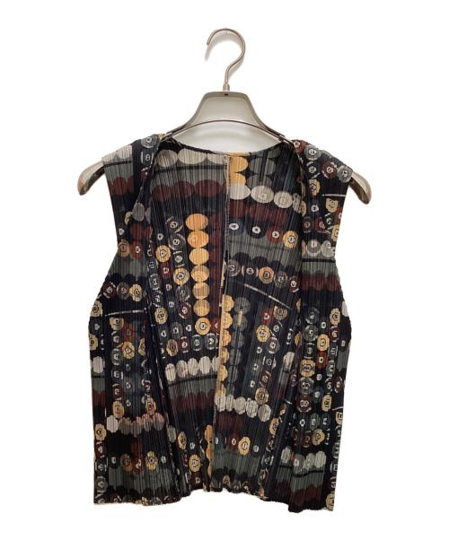 PLEATS PLEASE（プリーツプリーズ）PLEATS PLEASE (プリーツプリーズ) ビリヤードゲームプリーツベスト グレー サイズ:4の古着・服飾アイテム