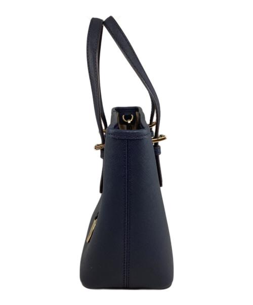 MICHAEL KORS（マイケル・コース）MICHAEL KORS (マイケル・コース) 2WAYレザーショルダーバック ネイビーの古着・服飾アイテム