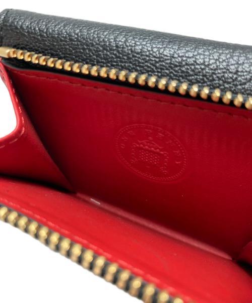 ANYA HINDMARCH（アニヤ・ハインドマーチ）ANYA HINDMARCH (アニヤ・ハインドマーチ) ミニ・トライフォールド・ウォレット ブラックの古着・服飾アイテム