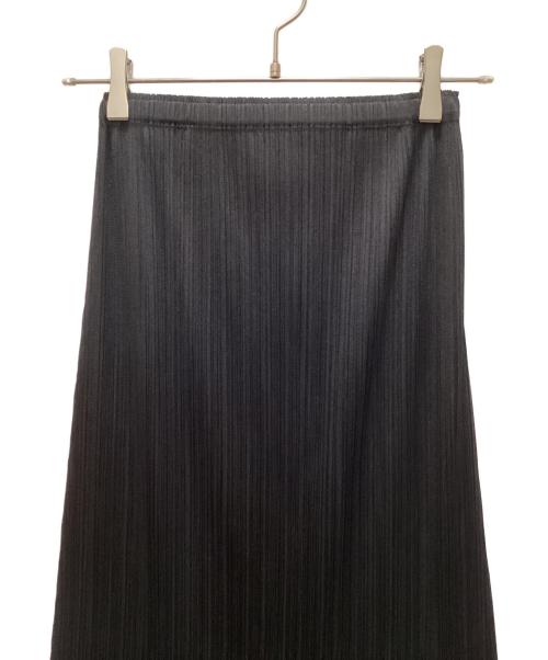 PLEATS PLEASE（プリーツプリーズ）PLEATS PLEASE (プリーツプリーズ) 裾デザインプリーツロングスカート ブラック サイズ:1の古着・服飾アイテム