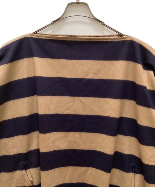 JUNYA WATANABE COMME des GARCONS（(ジュンヤワタナベ コムデギャルソン）JUNYA WATANABE COMME des GARCONS (ジュンヤワタナベ コムデギャルソン) オーバーサイズボーダーカットソー ベージュ×ネイビー サイズ:Sの古着・服飾アイテム