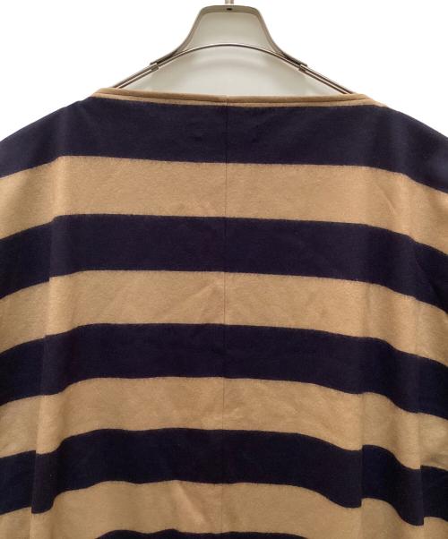 JUNYA WATANABE COMME des GARCONS（(ジュンヤワタナベ コムデギャルソン）JUNYA WATANABE COMME des GARCONS (ジュンヤワタナベ コムデギャルソン) オーバーサイズボーダーカットソー ベージュ×ネイビー サイズ:Sの古着・服飾アイテム