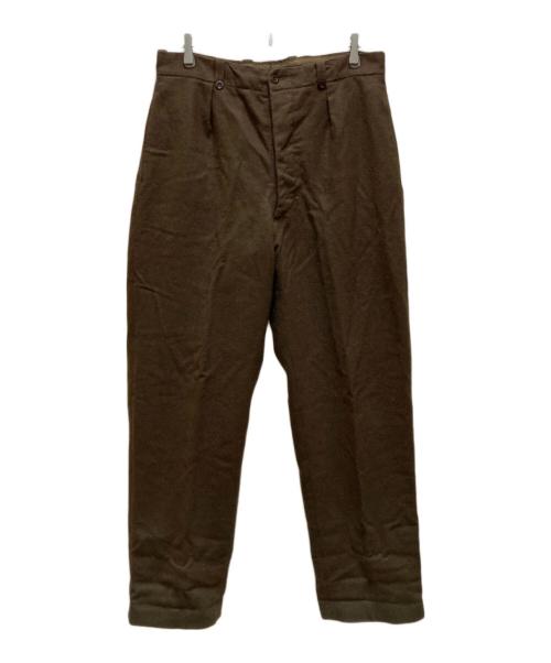 antimite definitif（アンティミテデフィニティフ）ANTIMITE DEFINITIF (アンティミテデフィニティフ) ヴィンテージヘビーウールトラウザー オリーブ サイズ:SIZE46の古着・服飾アイテム