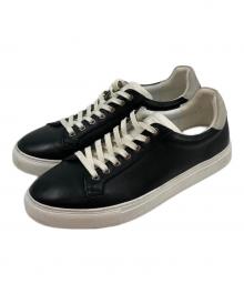 Aquascutum（アクアスキュータム）の古着「レザースニーカー」｜ブラック
