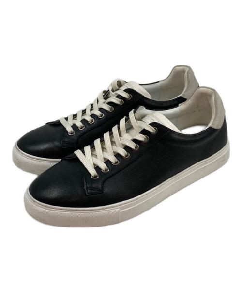 Aquascutum（アクアスキュータム）Aquascutum (アクアスキュータム) レザースニーカー ブラック サイズ:42Ⅼの古着・服飾アイテム