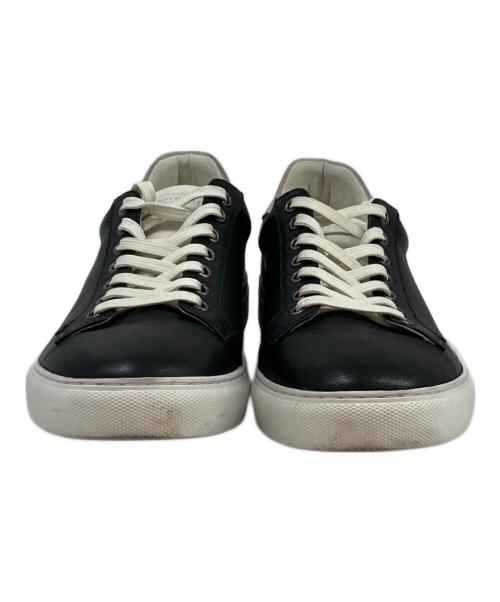Aquascutum（アクアスキュータム）Aquascutum (アクアスキュータム) レザースニーカー ブラック サイズ:42Ⅼの古着・服飾アイテム